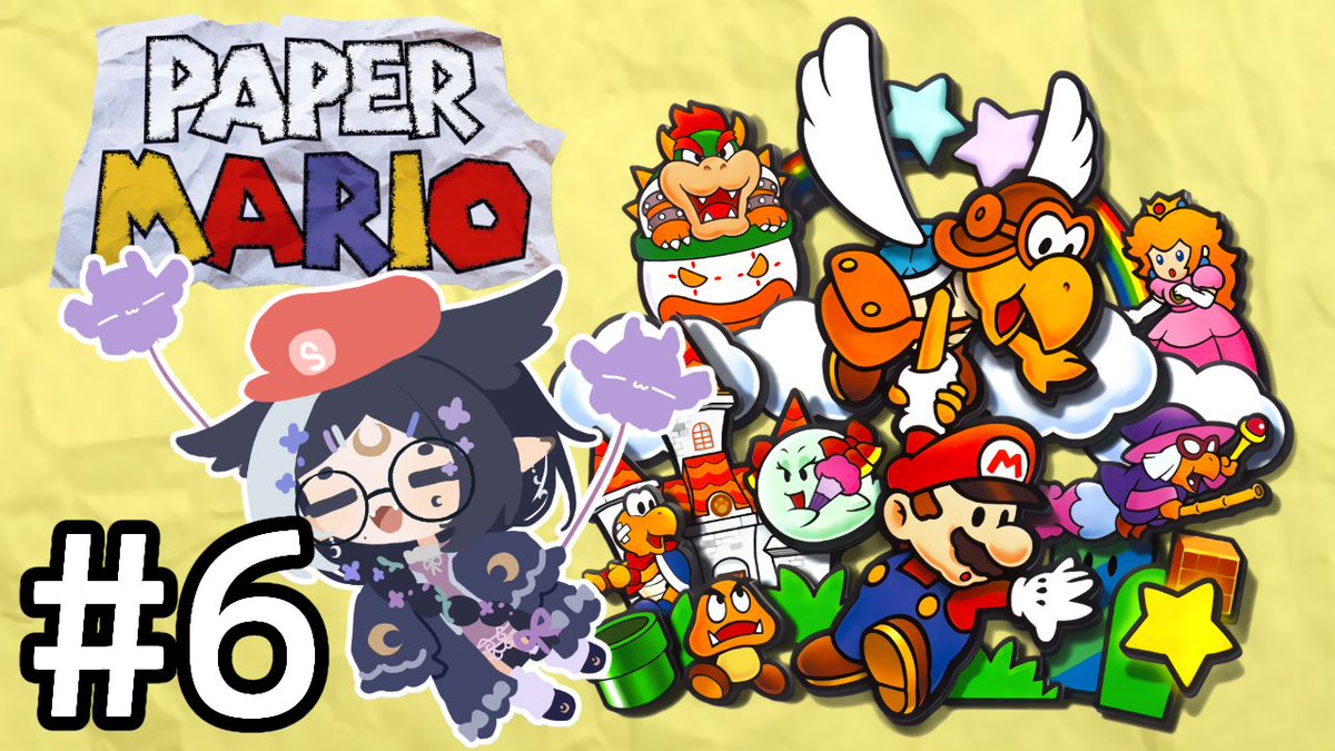 The VOD for Paper Mario - Part 6 has been uploaded to YouTube!

youtu.be/HD0CylhX9is

#PaperMario #Vtuber | 🎨 by @/petapeta84