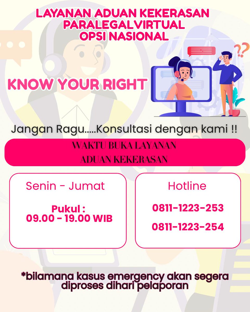 Jangan Ragu...Konsultasi Dengan Kami. 
#aduankekerasan
#kitaadakarnakitaberjuang