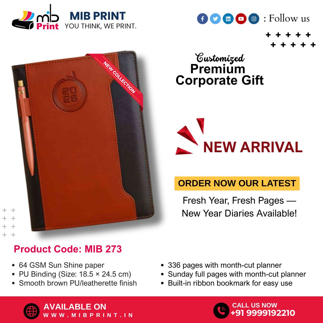MibPrint's tweet photo. ✨ NEW ARRIVAL ✨
.
Premium diaries designed for professionals who value planning and presentation.
.
👉 Order now and customize it with your brand logo.
📞 Call us: +91 9999192210
🌐 Visit: https://t.co/gwdX6TRly1
.
#NewArrival
#PremiumDiaries
#CorporateGifting https://t.co/CRFkElOBI6