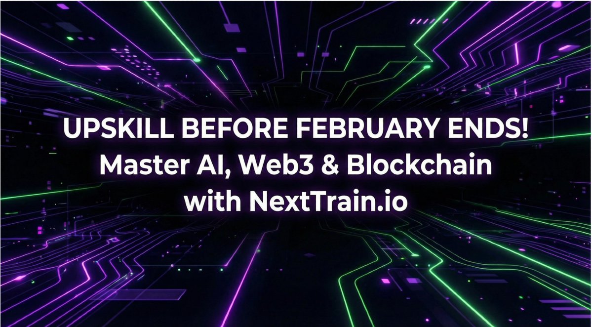 February's almost over! 🚀 Don't miss your chance to upskill with NextTrain.io. Master AI, Web3, &amp; Blockchain. Future-proof your career. #NextTrain #Upskill #AI #TechAfrica #CareerBoost #FebruaryEnds
👉 Start your journey: NextTrain.io