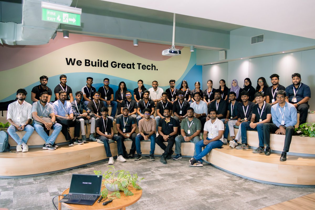 rootcode_io's tweet photo. W hosted a group of final year undergraduates from  SLIIT at Rootcode HQ. Through sessions covering fields of engineering, product &amp; AI, students got an inside look into what we do at Rootcode, and insights into industry expectations &amp; skills needed to excel in the #tech industry https://t.co/JsUmP1k0Yt