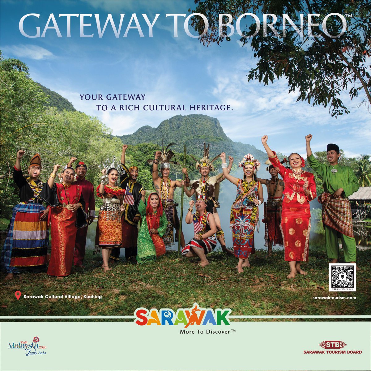 Where Culture Meets Nature — Welcome to the Gateway to Borneo.

Sarawak is calling. From mystical caves to vibrant festivals, there's always more to explore.

#SarawakmoretoDiscover #GatewaytoBorneo