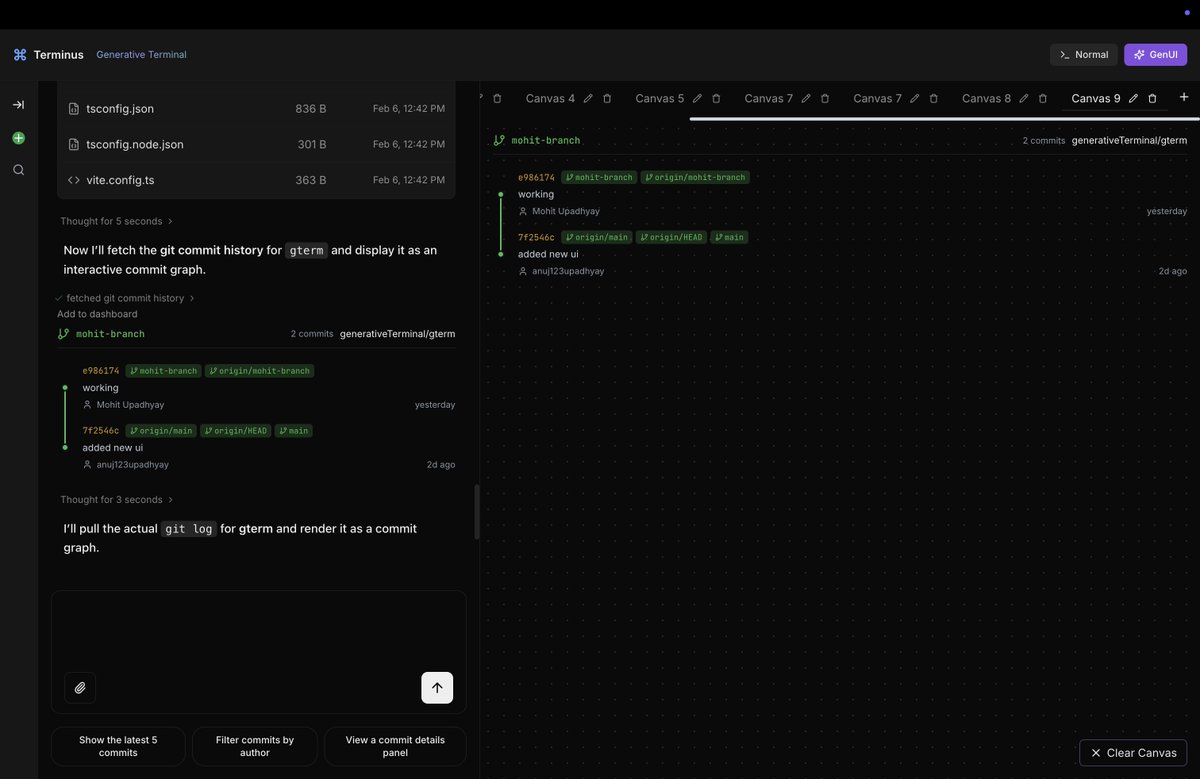 anuj123upadhyay's tweet photo. This is a glimpse of terminus showing recent git commits

#TheUIStrikesBack @WeMakeDevs @tambo_ai https://t.co/kZRKzlWwPK