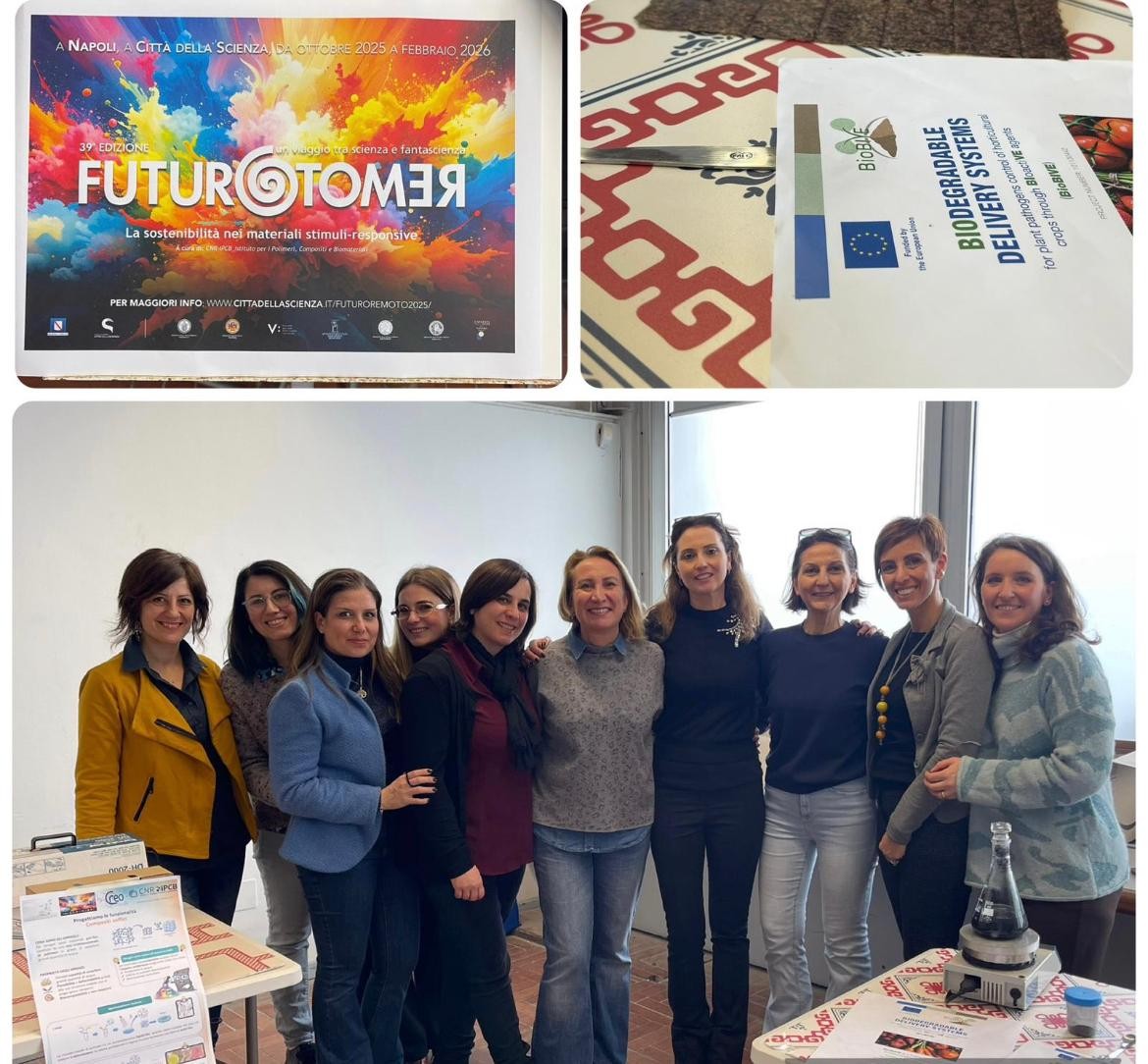 BiobiveProject's tweet photo. BioBIVE took part in FUTURO REMOTO on February 5. Held in Naples (Italy) between October 2025 and February 2026. Our colleagues from CNR, Gabriella, Lorena, and Giovanni presented our project to the public, and it was received with great interest by the students. https://t.co/uHCzgiBfz7