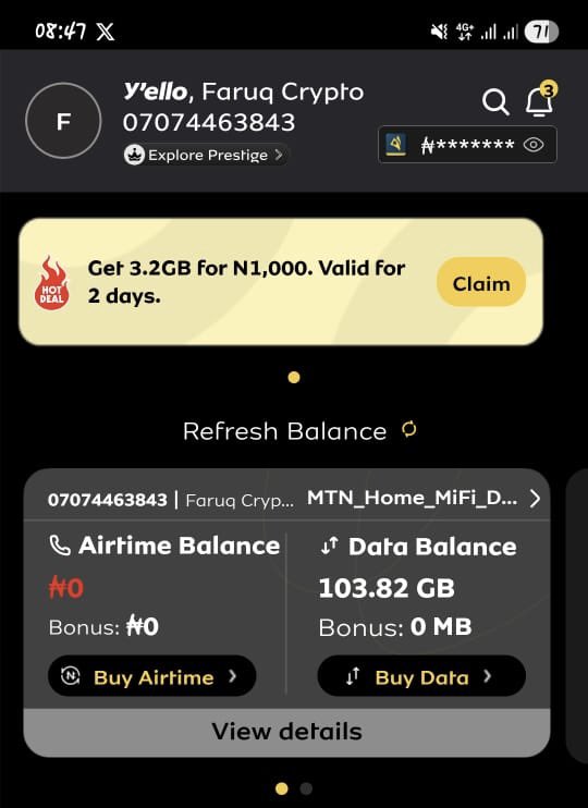 FaruqCrypto01's tweet image. Good morning @MTNNG.
I have been your customer for many years and I’ve always enjoyed your service. However, recently your network has been very disappointing and it’s becoming unacceptable.

I regularly subscribe to 120GB for ₦24,000, which is advertised as 30 days data. But…
