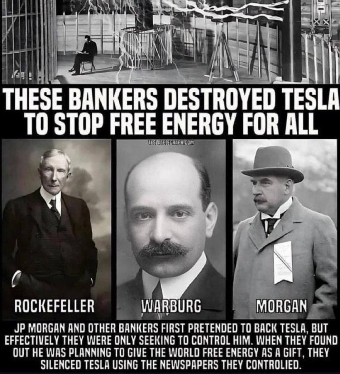 They Didn’t Fear Tesla.
They Feared What Happens When Energy Is Free For The People. ✨⚡️