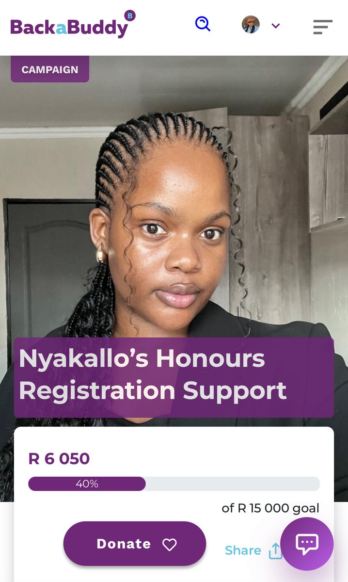 nyakallo__m's tweet image. We’ve passed the R6 000 mark 💃🏽🙌🏽

Thank you so much to everyone who has taken the time to donate to my campaign.

I’m truly grateful for every contribution🤍 A R10 goes a long way 🥺

Please continue sharing my campaign so it can reach the right people 🙏🏽
backabuddy.co.za/campaign/nyaka…