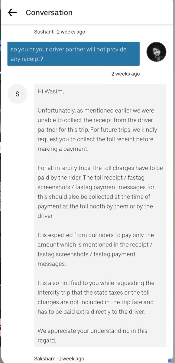 WasimAnwar265's tweet photo. @UberIN_Support here is your reply https://t.co/riCBwRHE1j