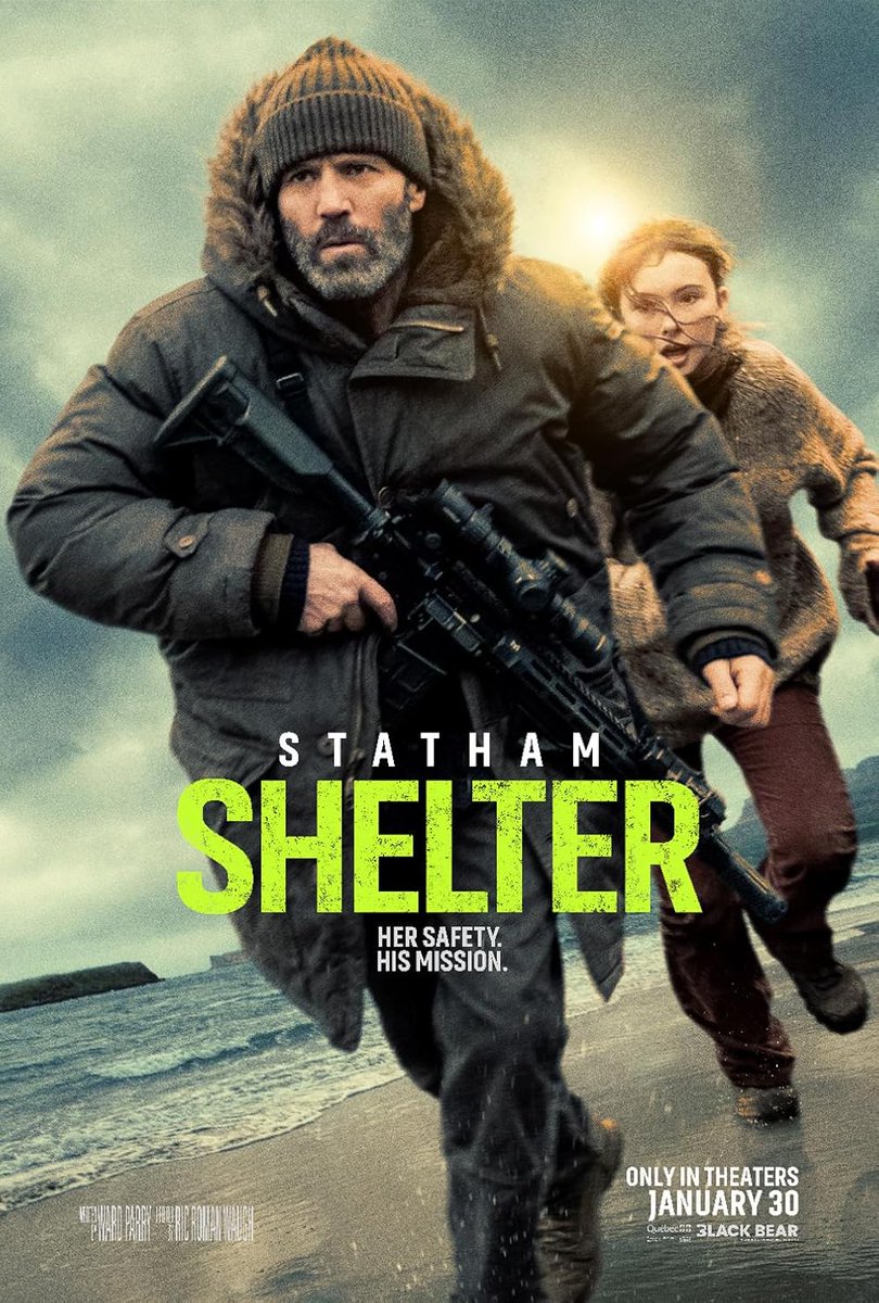 #Shelter #Statham

Jason Statham film that does what it says on the tin

Wall to wall Statham action

I really enjoyed it

One silly thing the girl he protects has lived in the outer Hebrides for most of her life but has a RADA accent 

Rating: must see for Stathamheads