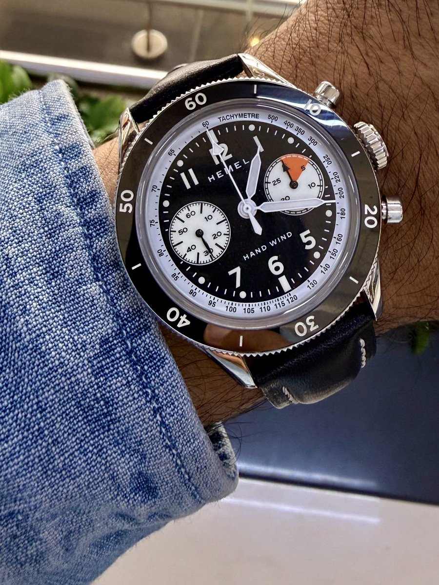A hand wound chronograph powered by the ST19… column wheel