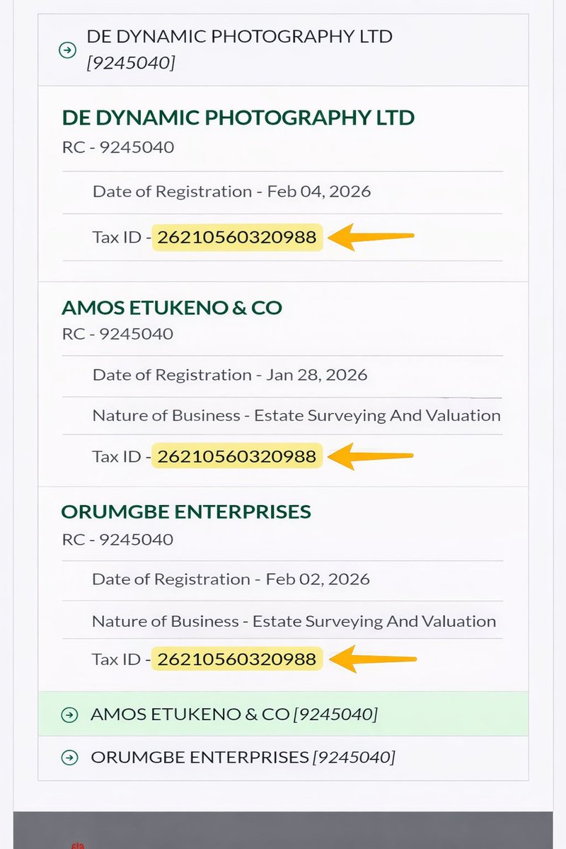 WarriStudio's tweet photo. REGULATORY ERROR ALERT 
Nigeria’s Corporate Affairs Commission (@cacnigeria1) @IshaqHussainiM my company a registration number that is already in use by two other companies.
This should never happen.

@instablog9ja @DailyPostNGR @yabaleftonline @GossipMillNaija @legitngnews https://t.co/ZmEkABDGOI