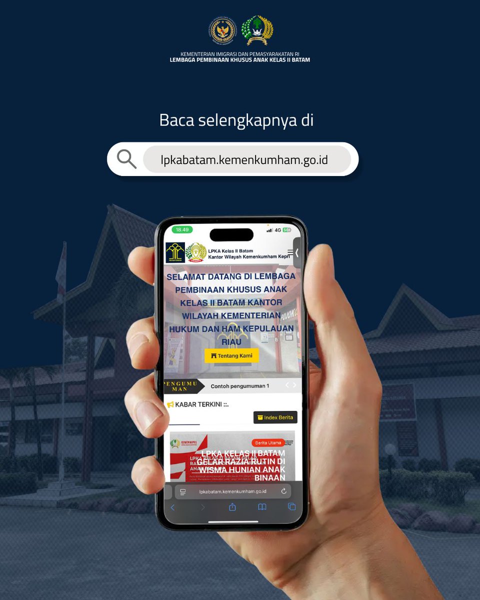lpkabatam's tweet photo. Hallo #SobatCeria, LPKA Batam laksanakan Upacara  Kesadaran Berbangsa dan Bernegara diikuti oleh seluruh pegawai dan anak binaan sebagai bagian dari pembinaan karakter dan penguatan nilai kebangsaan. Senin (09/02)

#SetahunBerdampak
#lpkabatam
#kemenimipas
#faizalgerhaniputra https://t.co/Z4vf5Bh7MP