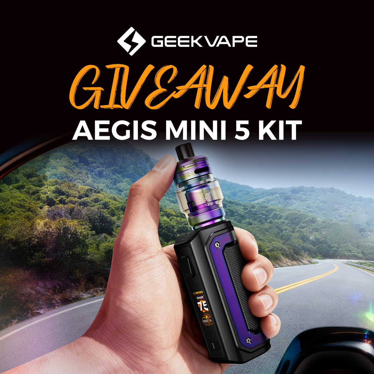 Sourcemore_Ecig's tweet photo. 🎉 Fresh gear, fresh chance
Enter to win GeekVape Aegis Mini 5 Kit 🎁
1 winner, ends Feb. 26th, 2026 🌟
https://t.co/sTNrNHrY2Y
#Sourcemore #GiveawayPost #DailyFun #GeekVape #AegisMini5 https://t.co/nEGt12zkQn