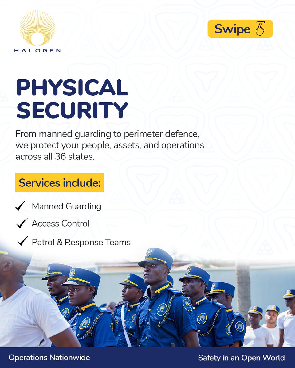halogen_group's tweet photo. We provide top security services.
Looking forward to assisting you with all your security needs.

#securityservices

🧵 https://t.co/b36eKNIlFK