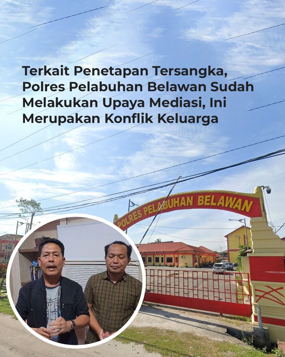 Perlu diluruskan: sebelum penetapan tersangka, Polres Pelabuhan Belawan sudah menempuh jalur mediasi. Ini konflik keluarga

#polri #polisi #fyp