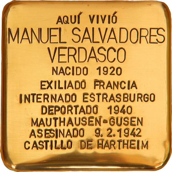 IStolpersteine's tweet photo. #OTD en 1942 fue asesinado en el castillo de Hartheim
MANUEL SALVADORES VERDASCO
🔻 #deportado
En el lugar donde estuvo su domicilio, en la ciudad de Madrid, un 🟨 #Stolpersteine le recuerda.
"Una piedra, un nombre, una persona"
#RememberHartheim https://t.co/MQDm26Qss8