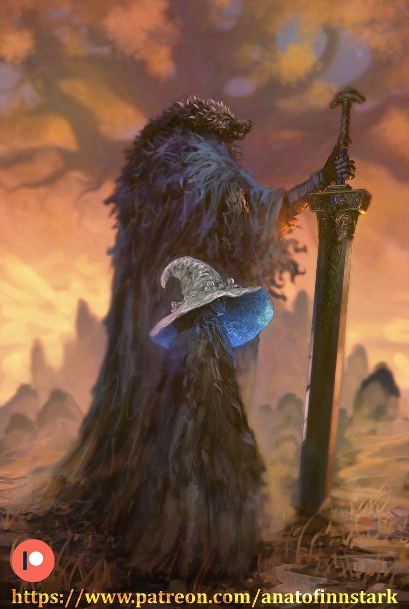 AnatoFinnstark's tweet image. Blaidd and Ranni