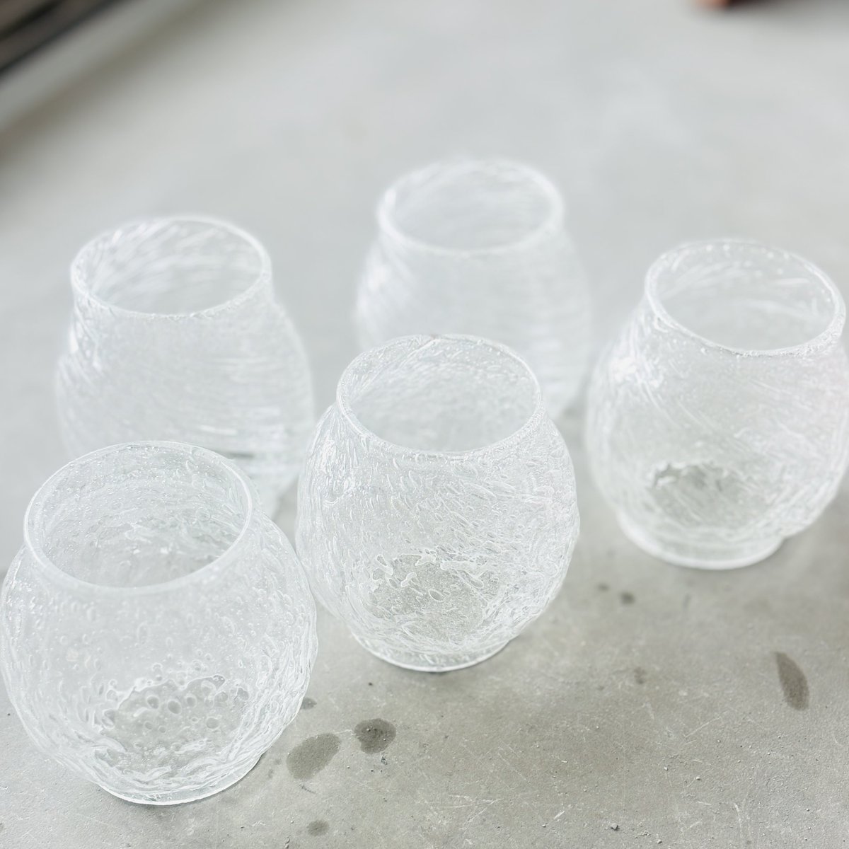 燈人オリジナル耐熱琉球ガラスグローブ（水色） 波