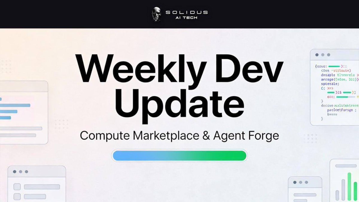 Weekly Dev Update!

Another week of focused development across the Compute Marketplace and Forge.

Compute Marketplace
• GPU Staking Mechanism discussions started with developers. 
• Beta concluded, and improvements being implemented against the feedback.

Agent Forge
•