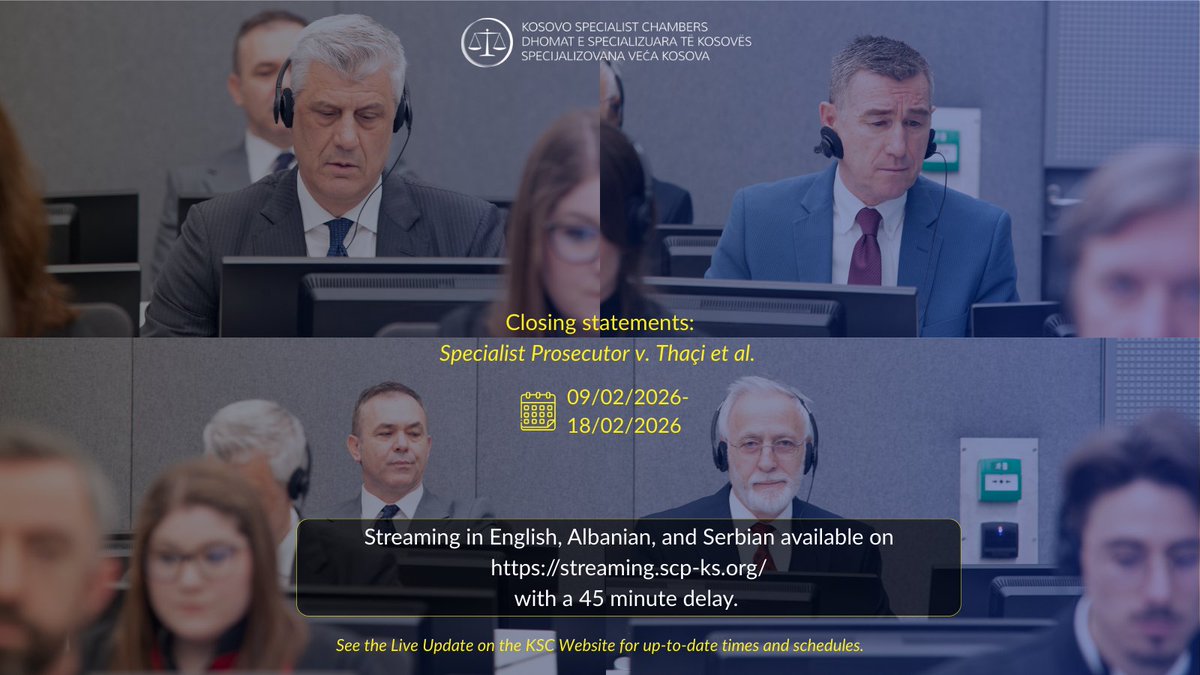 Kosovo Specialist Chambers tweet media