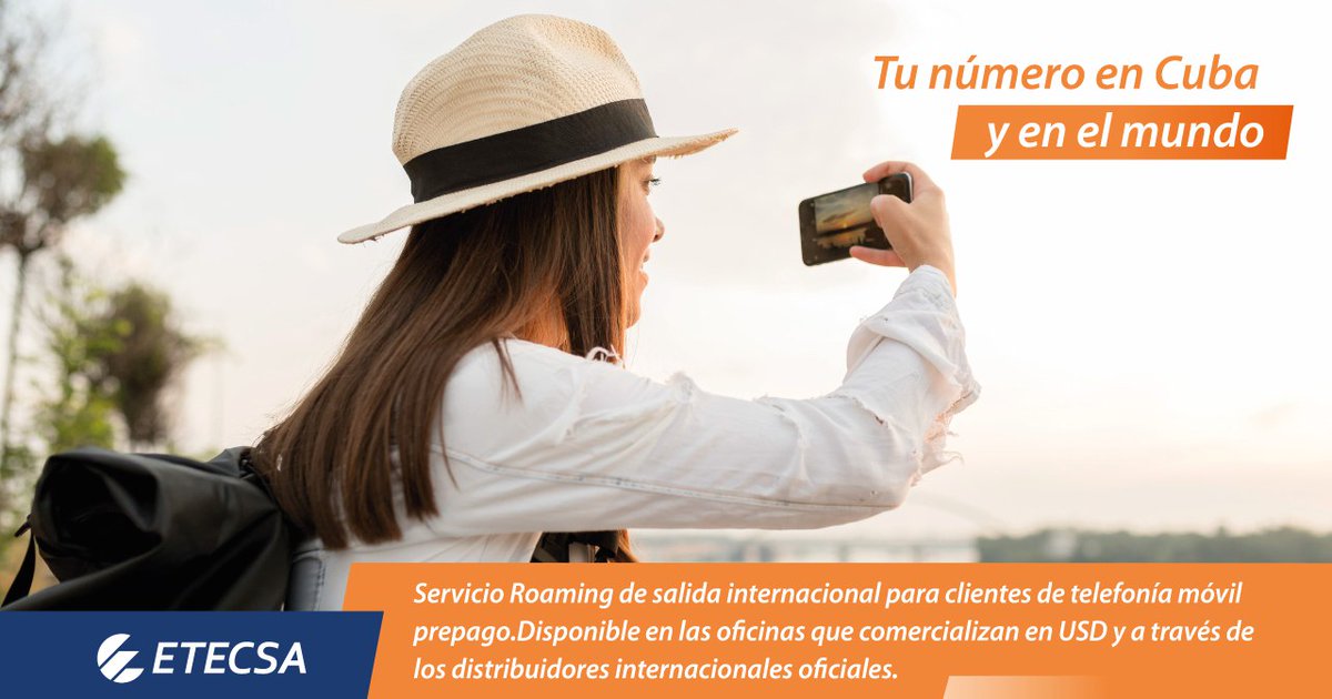 A partir del 1 de marzo estará disponible el servicio de roaming de salida internacional para clientes de la telefonía móvil prepago. Más información en etecsa.cu #RoamingInternacional