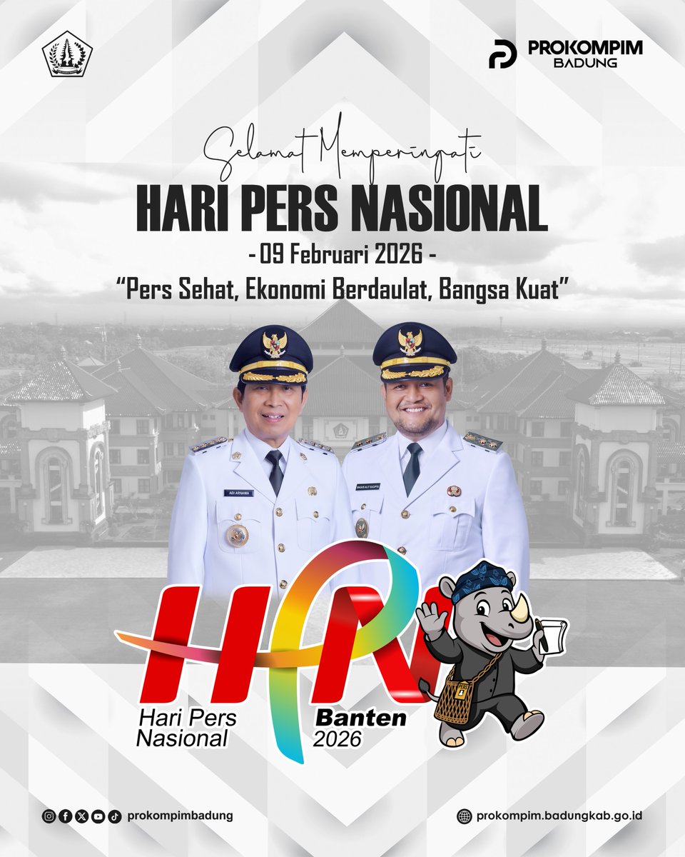 Selamat Hari Pers Nasional Tahun 2026
Dengan mengusung tema “Pers Sehat, Ekonomi Berdaulat, Bangsa Kuat”. <a href="/prokompimbadung/">prokompimbadung</a> 
#pemkabbadung #prokompimbadung #badung #badungunggulmajusejahtera #saptakriyaadicipta

instagram.com/p/DUhHrtdE0gY/…