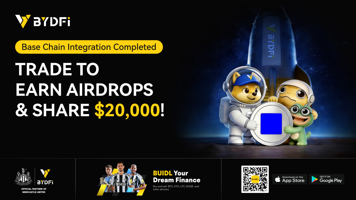 🔥 MoonX ✕ Base: Join the $20,000 Celebration!
🚀Trade on Base today &amp; grab your rewards
🔸Trade ≥10 USDT to get ETH.
🔸Share $10,000 rewards
🔸Earn up to $50 + 40% commission
Join now👇bydfi.com/en/activities/…
🎁 Giveaway: 30 USDT for 5 Lucky Winners!
✅ Follow, RT &amp; Tag 2