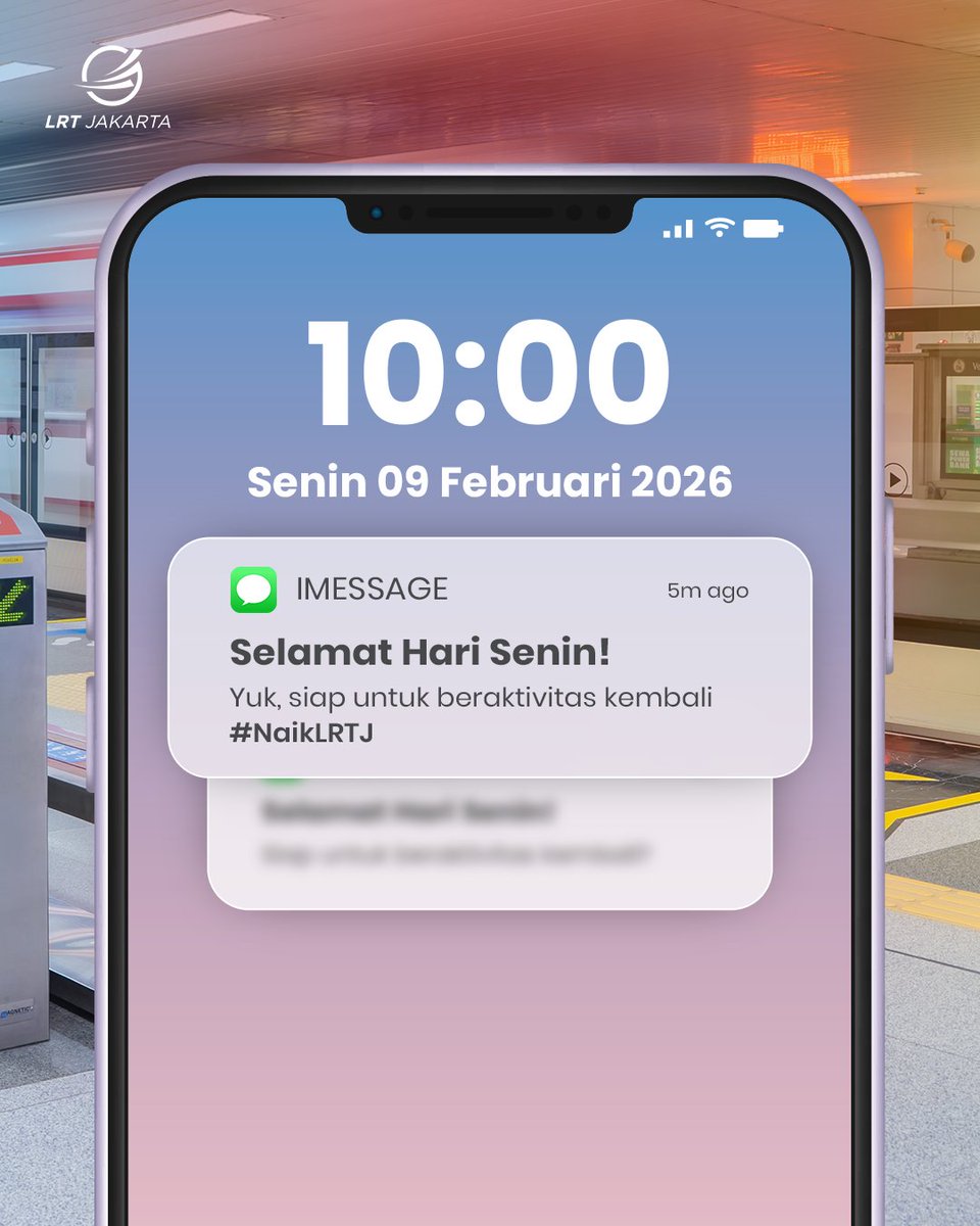 lrtjkt's tweet image. Selamat Hari Senin! 🌞
Saatnya kembali memulai aktivitas dengan lebih terarah. Dimulai dari berangkat dengan tenang #NaikLRTJ , membantu menjaga alur hari tetap stabil. 

Biasanya kamu berangkat dari stasiun mana? Share di kolom komentar !

#NaikLRTJ #LRTJ #LRTJakarta
