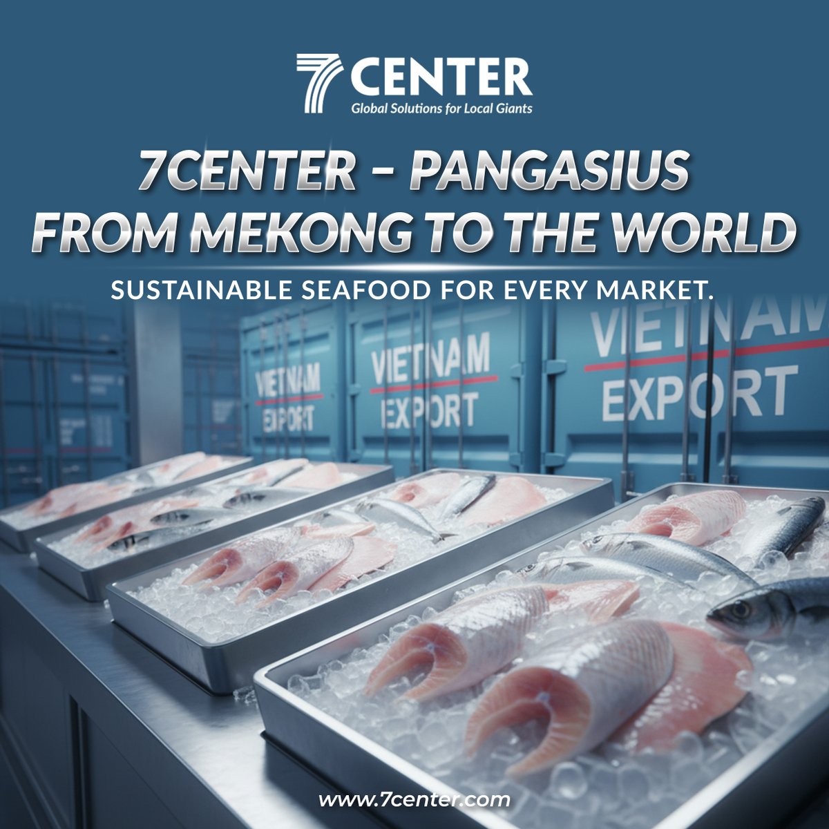 7center_global's tweet image. Vietnam Pangasius delivers sustainable protein to global markets with reliable quality and competitive pricing.
7CENTER connects buyers with certified exporters for OEM supply and frozen logistics.
#Pangasius #SeafoodTrade #VietnamExport #7CENTER #FrozenFish