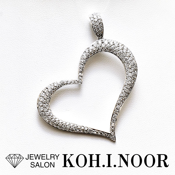 本日の商品「ダイヤモンド 2.16ct 18金ホワイトゴールド K18WG ハート