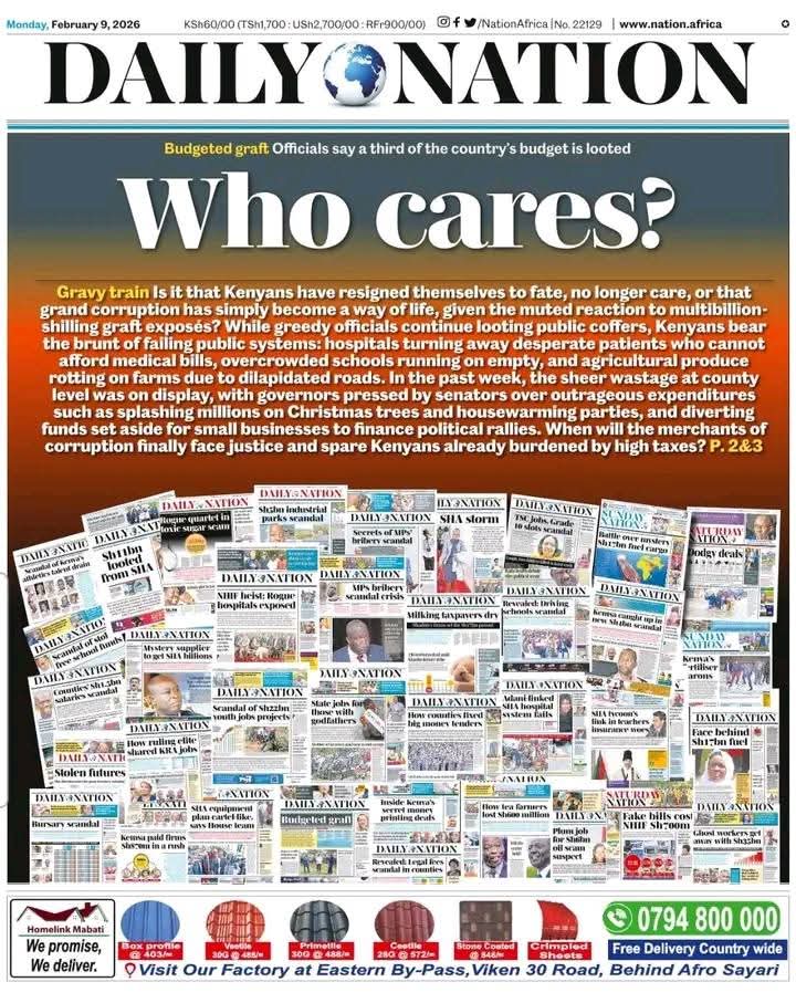 HonMwathi's tweet photo. The looting KK Government.  I cry my beloved country!! https://t.co/MV2VGvy3LK