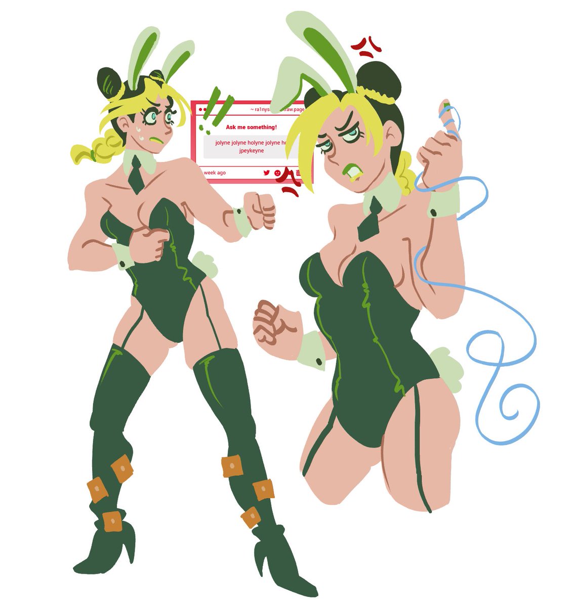 i believe someone asked for jolyne.. and i really felt like drawing a bunny suit 🐰⭐#jjba