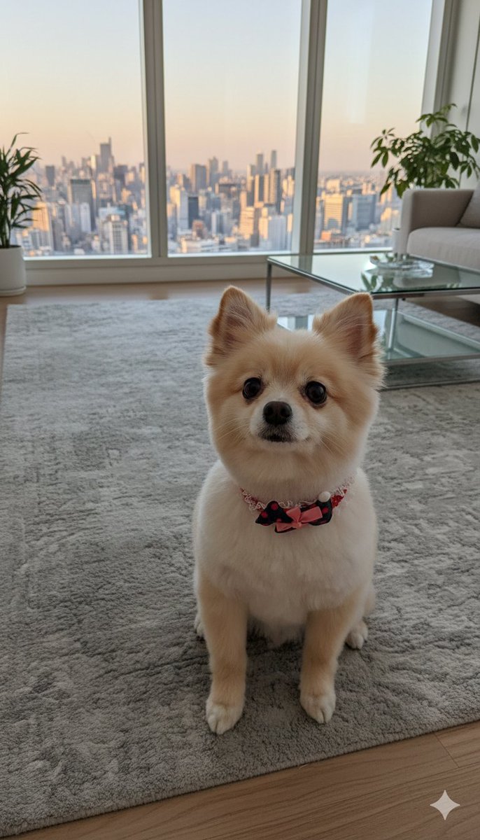 トリミングしてきたら、かわちいチョーカーつけて帰ってきた♥︎🎀ᩙ