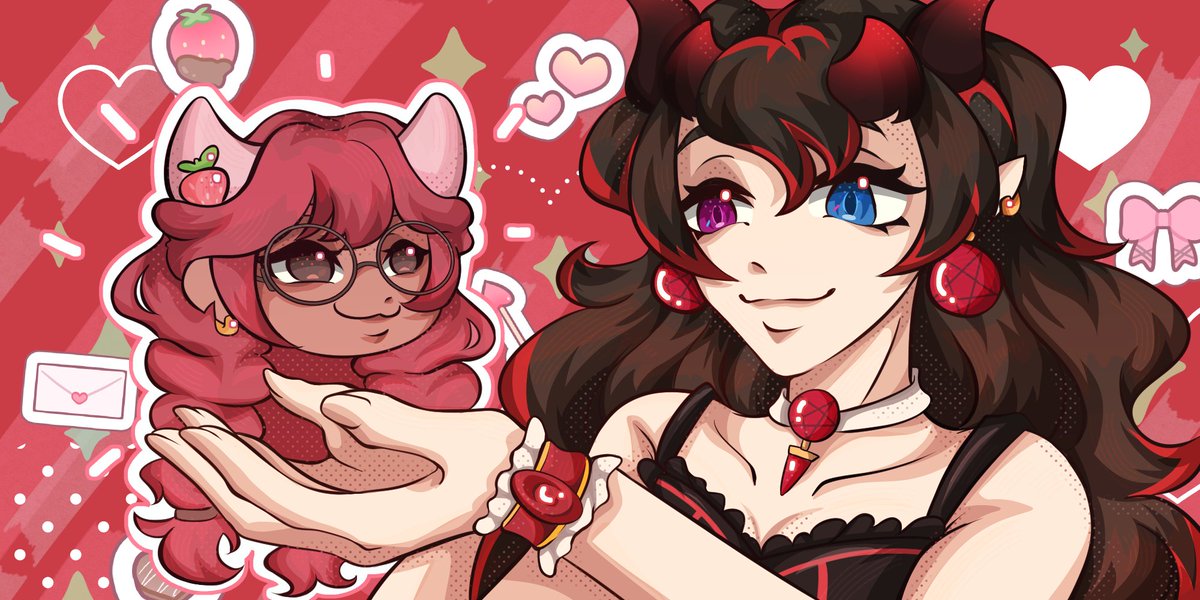 I'm obsessed with a strawberry cow named <a href="/StrawberyMoonua/">Moonua🍓🐄☕️</a> 🍓

Art by <a href="/_gleetch/">_gleetch</a> 😍