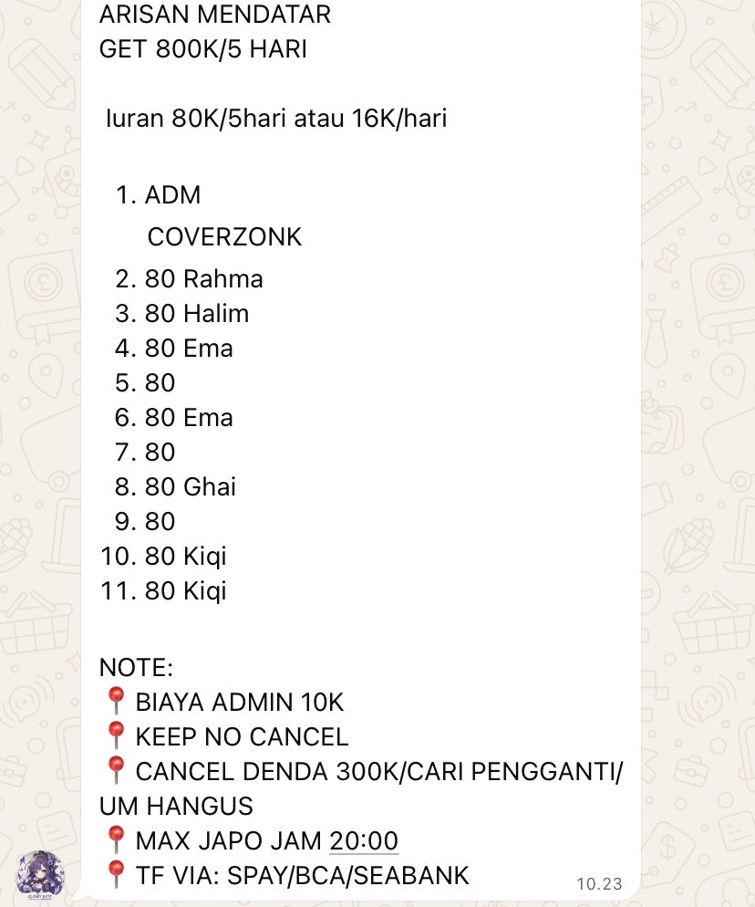 irnesky's tweet photo. Sisa 3 slot nomor lagii arisan mendatar get 800k/5day, yukk take slot dm atau join grup😉

Grup: https://t.co/xUIGbfCd1S #zonauang #zonauang #zonajajan https://t.co/2jr9SBa9o3