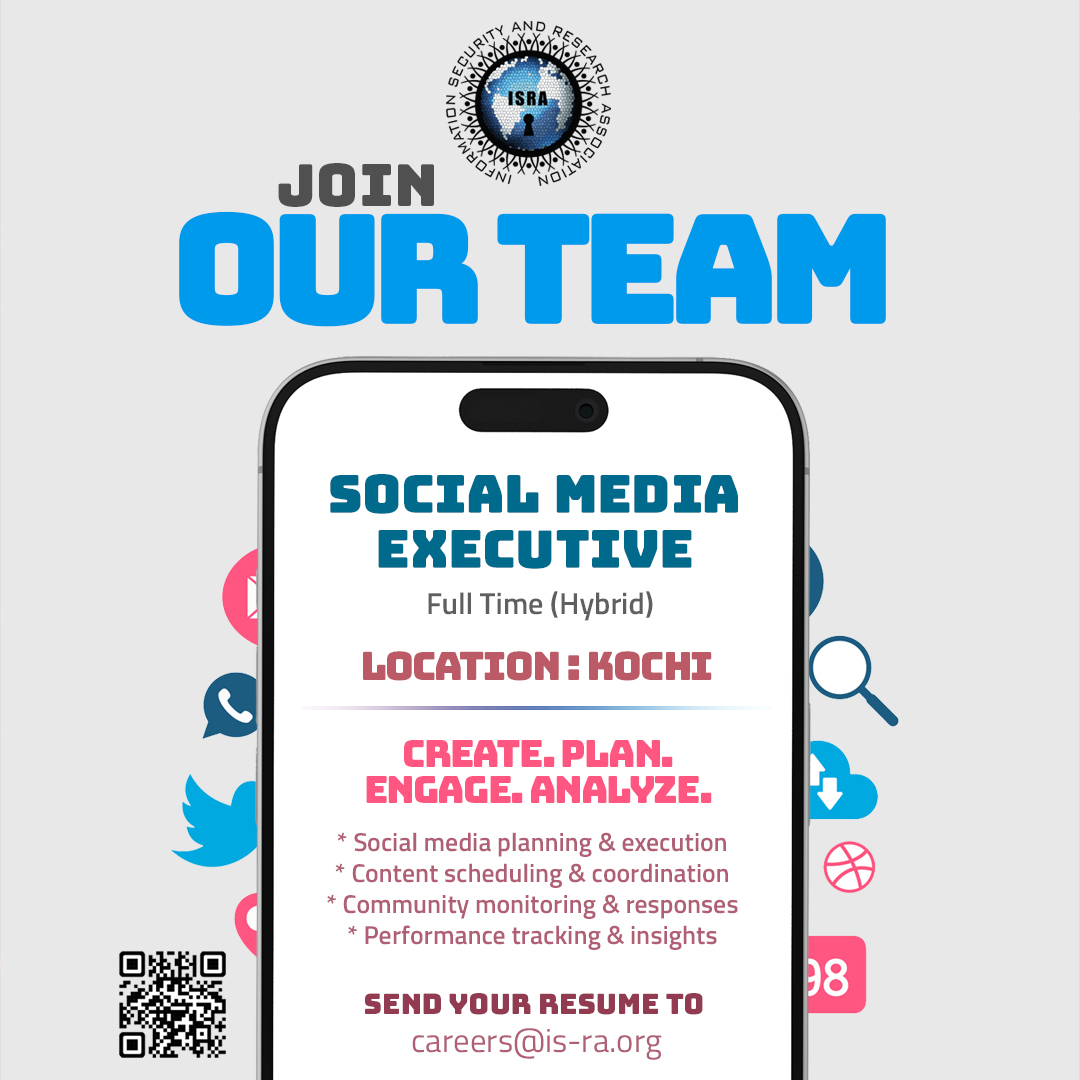 We’re hiring!

ISRA is looking for a Social Media Executive to manage content, engagement &amp; performance across platforms.

Apply Now

#hiring #job #jobalert #jobkochi #kochijob #kochijobs #kochi #kerala #SocialMediaMarketing