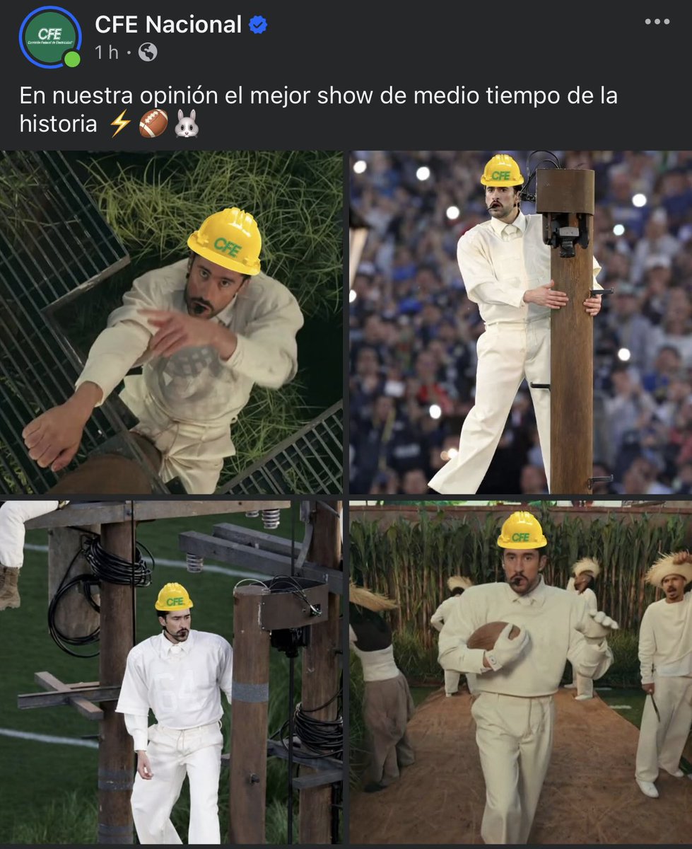 "CFE":
Por su publicación sobre el #AppleMusicHalftime de Bad Bunny