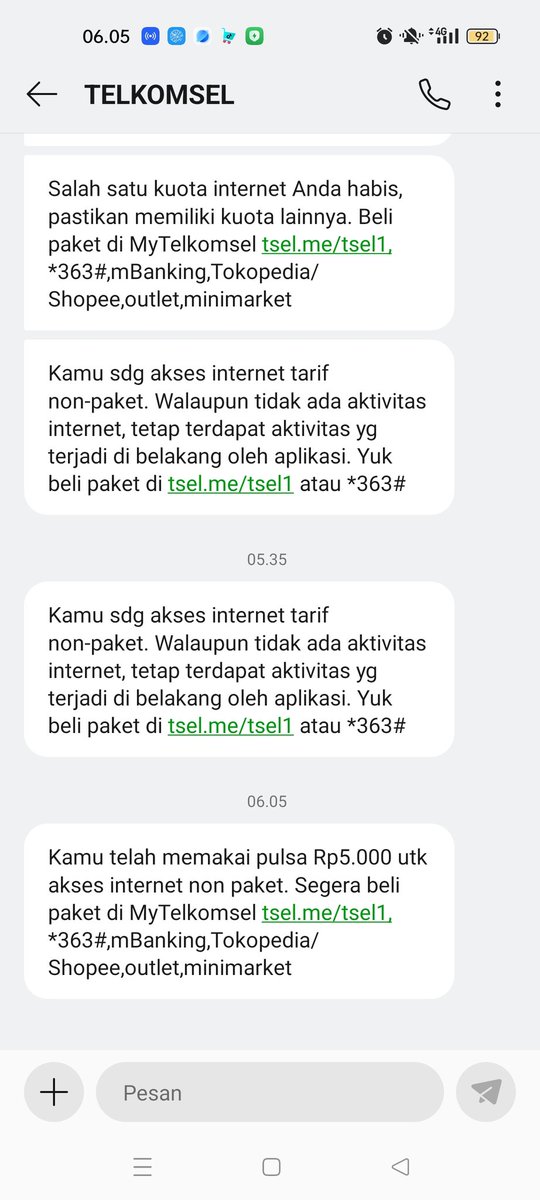 nasucha21's tweet photo. Padahal sudah pakai fitur jaga pulsa. Telkomsel harus digugat ini, karena melanggar aturan dan regulasi. Coba hitung bila ini terjadi pada 50-90% penggunanya. Mengambil pulsa yang tidak disetujui pengguna?!?!? https://t.co/LdGNg2LPHF