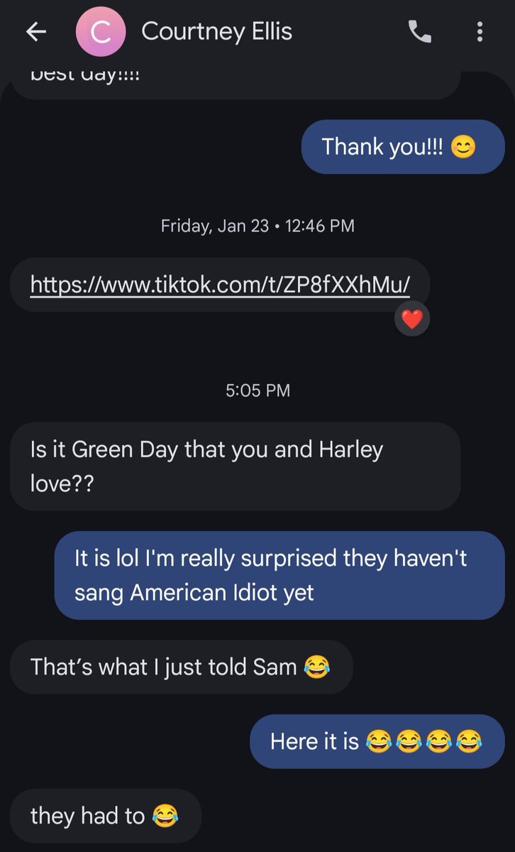 jledane11's tweet photo. @HarleyMesquite Courtney gets us lmao https://t.co/dvoD4Wavdt