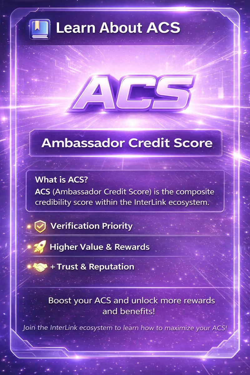 burri_renuka's tweet photo. By contributing real value and staying engaged, you help strengthen the ecosystem while unlocking greater benefits for yourself.#InterLink
#ACS
#AmbassadorCreditScore
#Web3
#Blockchain
#Layer1
#CryptoCommunity
#Decentralization
#FutureOfBlockchain
#InterLinkEcosystem https://t.co/lhM62mej8T