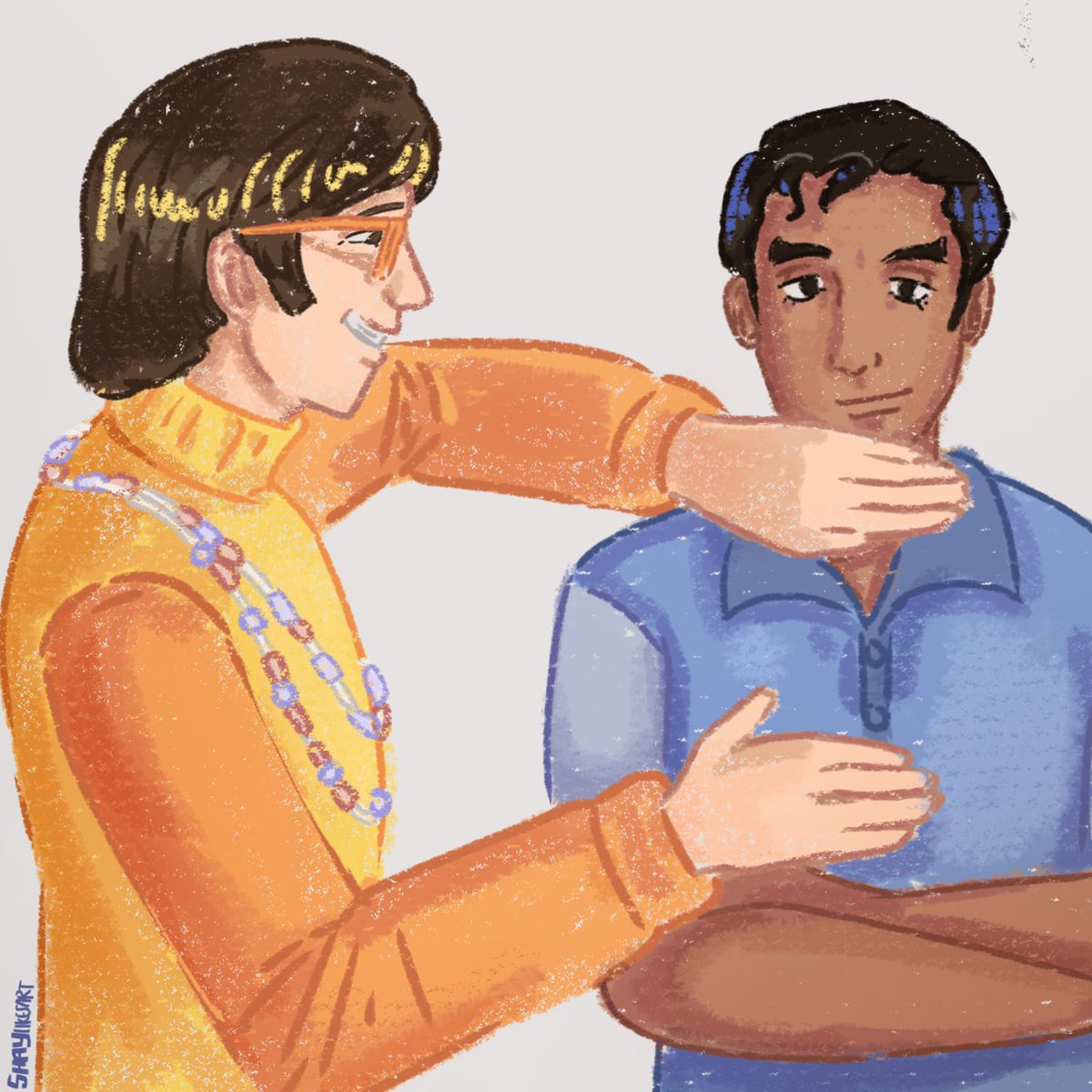 ImShaySaihara's tweet image. Nezz has a right to stab me in the chest 68 consecutive times for butchering his au #zubert #60s