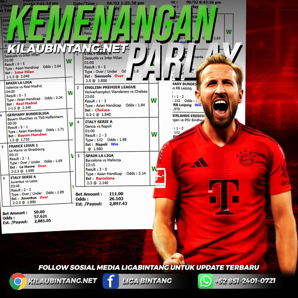 Ligabintang_Web's tweet photo. Info Jackpot Mix Parlay Liga Bintang Hari ini!
Login Ke Dalam Akun Dan Raih Kemenangan Bersama LIGA BINTANG !!

Jadwal &amp; Prediksi Bola Lengkap >>> https://t.co/qBte2q1KW2 https://t.co/TLtiCcpU80