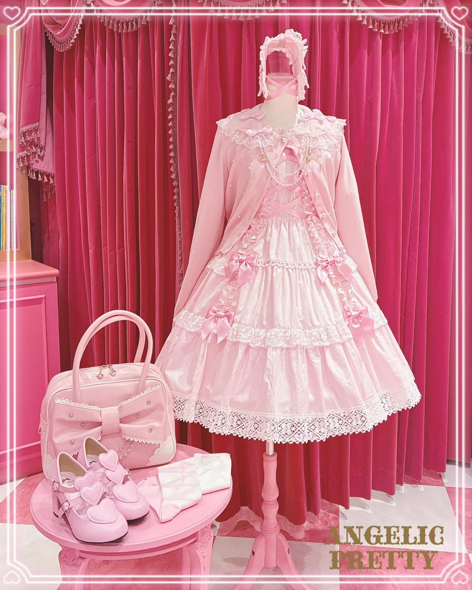 🎀肩リボンジャンパースカート🎀 Col♡ピンク、ラベンダー、ワイン