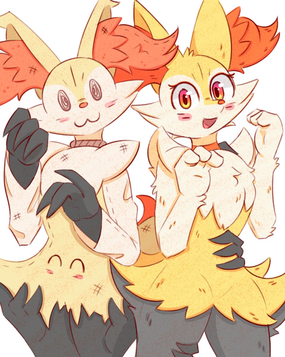 Two happy Braixens!