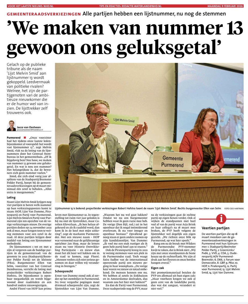 18 maart, LIJST 13!

#lijstmelvinsmid #lijst13 #Purmerend #Beemster #gemeenteraadsverkiezingen #GR2026