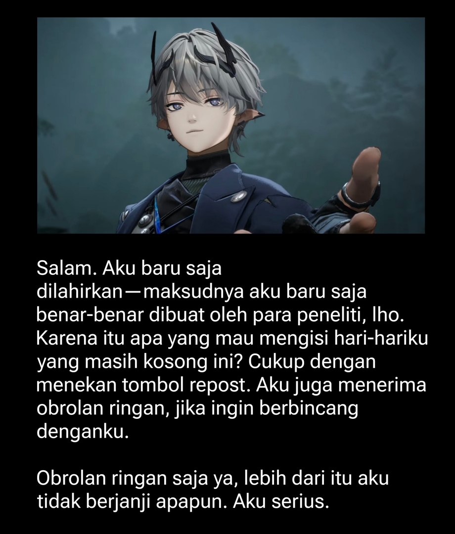 [ !2DFess ] Sebagai tambahan, aku berasal dari Eropa Utara, lebih tepatnya dari Norwegia. Semoga kita bisa akrab nantinya.