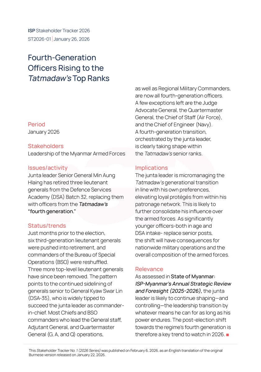 Institute for Strategy and Policy – Myanmar tweet media