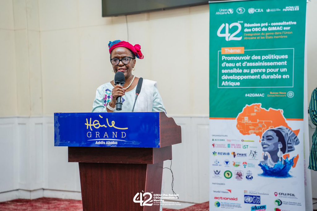 AUC_OSEWPS's tweet photo. Closing the 42nd #GIMAC Pre-Summit Meeting, the AU Special Envoy, H.E. Amb. Mulamula called for turning commitments and policies into action and reiterated her call for #GenderResponsive water and sanitation policies for the sustainable development of Africa.
#42GIMAC https://t.co/G2JAxxzuT8
