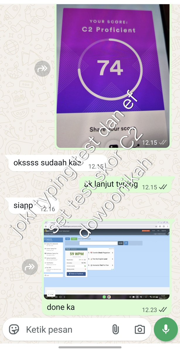 Halo, help RT dung🙆‍♀️

Aku lulusan pend bhs inggris di PTN ternama+guru bimbel+private, open joki tugas bahasa inggris pilgan, essay, translate, koreksi tugas, realtime, dll fee bisa dibicarakan &amp; jamin termurah👍

testi klik link on bio🥰
dm yuk!
mt@ after dm

#zonaba #zonauang️