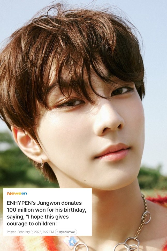 woncattos's tweet image. ENHYPEN's #Jungwon donates 100 million won in support projects and welfare projects for underprivileged children and youth on his birthday 🥹🤍

😺  I hope that my small sharing can become a strong support and courage to children who cannot enjoy their rights due to the barrier…